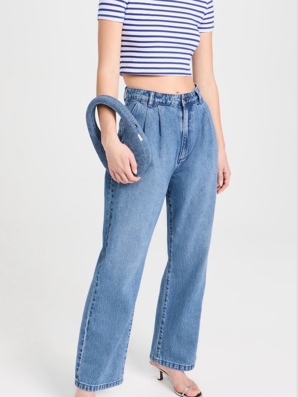 ROLLA'S Light Wash Pleated Front Chloe Pleat Jeans High Rise Curvy Streetwear